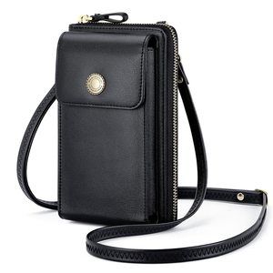 Small Crossbody Bags, Rfid Leather Cell Phone Wallet, Trendy Uwu ;)